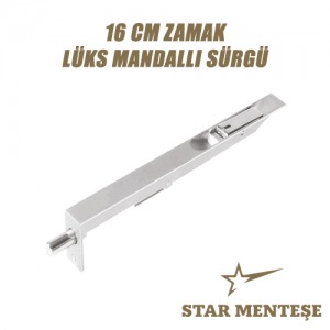 Lüks Mandallı Sürgü 16 cm – Kapı, Dolap ve Mobilya İçin Güçlü Kilit Mekanizması