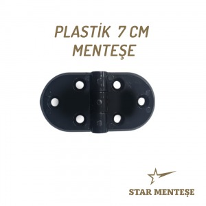 Plastik 7 cm Oval Menteşe – Hafif Dolap ve Mobilya Kapak Menteşesi